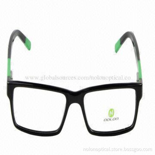 Fashion black acetate optical frame for men, OEM/ODM orders and customized logos are accepted